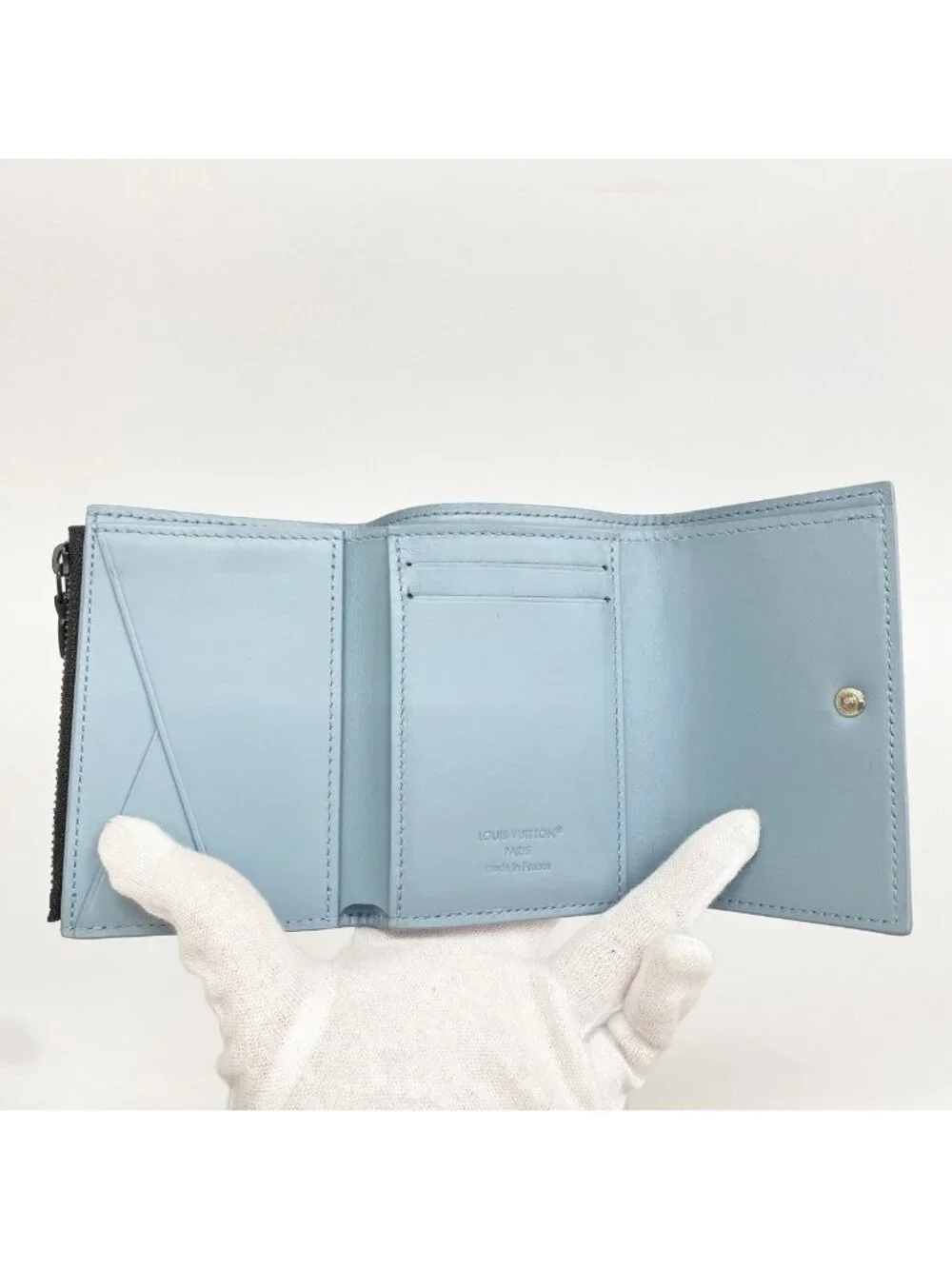 Louis Vuitton Trifold Wallet Monogram Shadow Victor Blue
